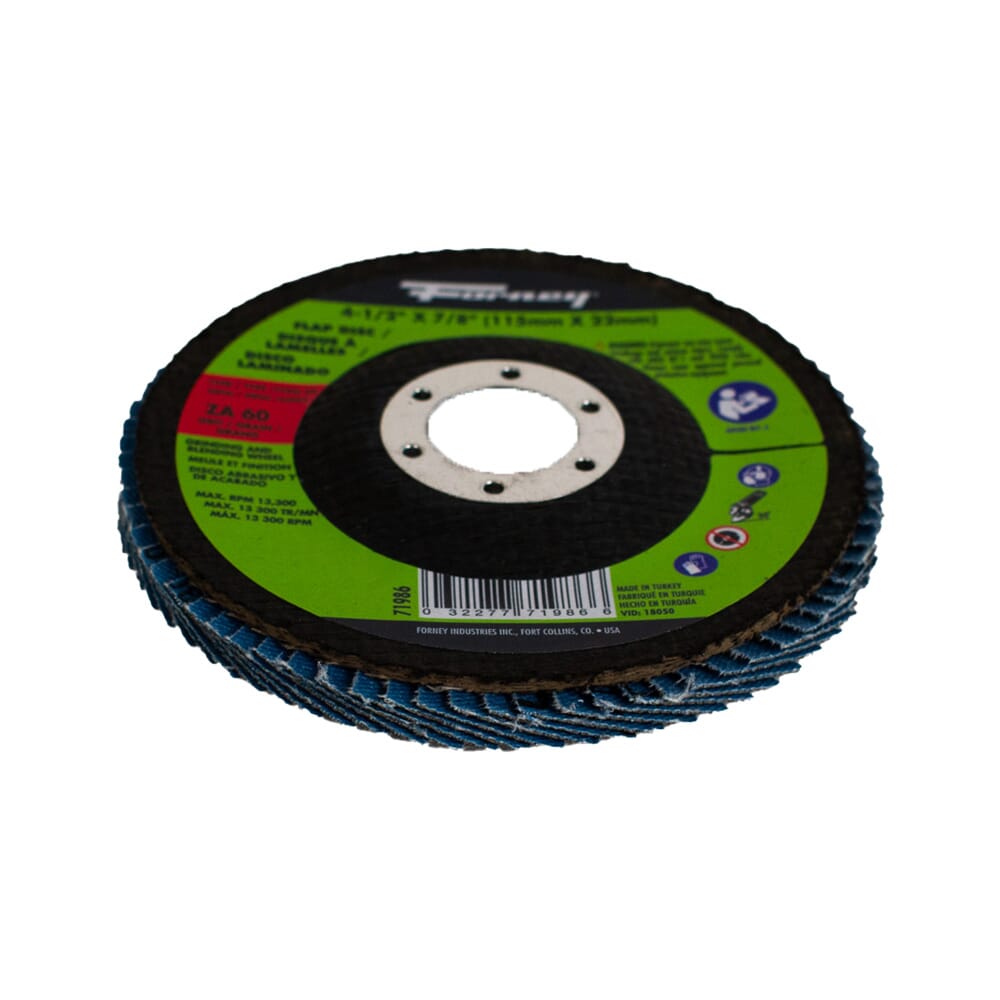 Flap Disc, Type 29, 4-1/2 in x 7/8 in, ZA60