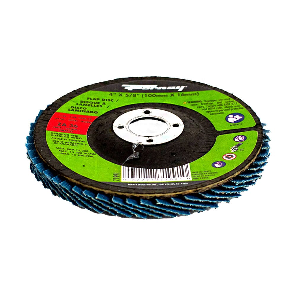 Flap Disc, Type 29, 4 in x 5/8 in, ZA36