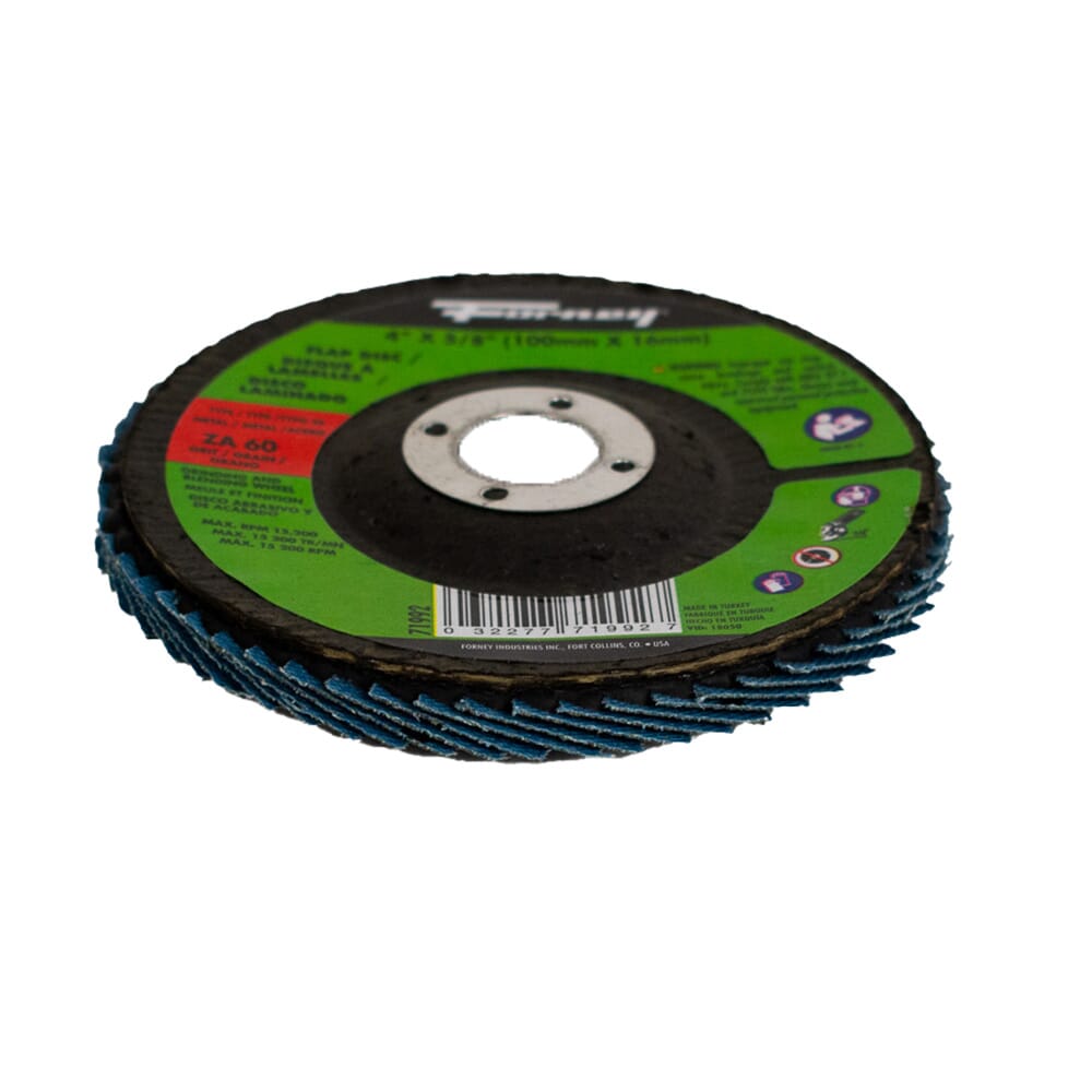 Flap Disc, Type 29, 4 in x 5/8 in, ZA60