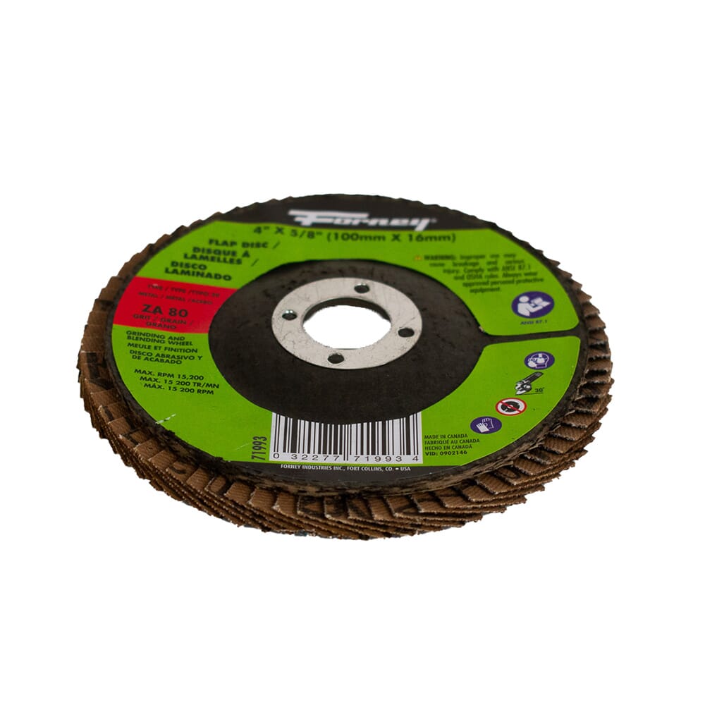 Flap Disc, Type 29, 4 in x 5/8 in, ZA80