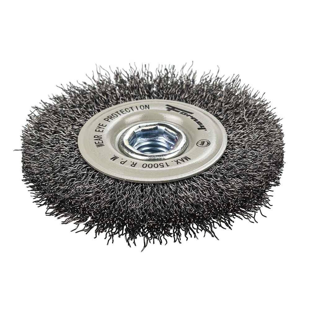 Command PRO Wire Wheel, Crimped, 4 in x .014 in x 5/8 in-11