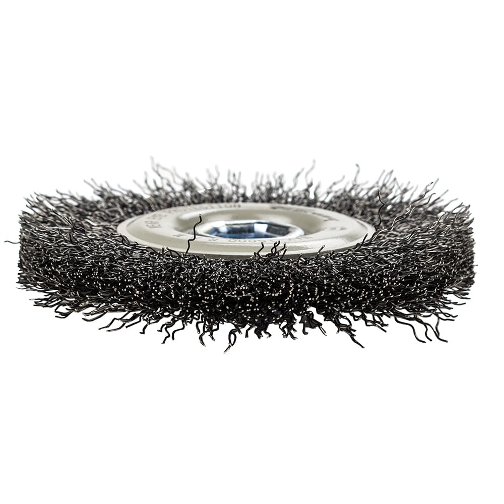 Command PRO Wire Wheel, Crimped, 4 in x .014 in x 5/8 in-11