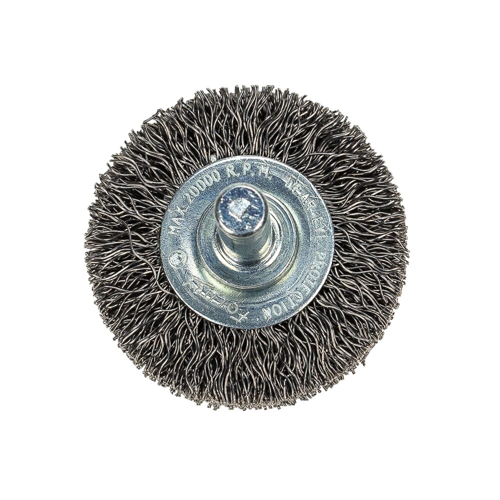 Command PRO Wire Wheel, Crimped, 1-1/2 in x .014 in x 1/4 in Shank, Bulk
