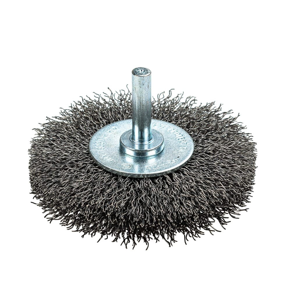Command PRO Wire Wheel, Crimped, 3 in x .014 in x 1/4 in Shank, Bulk