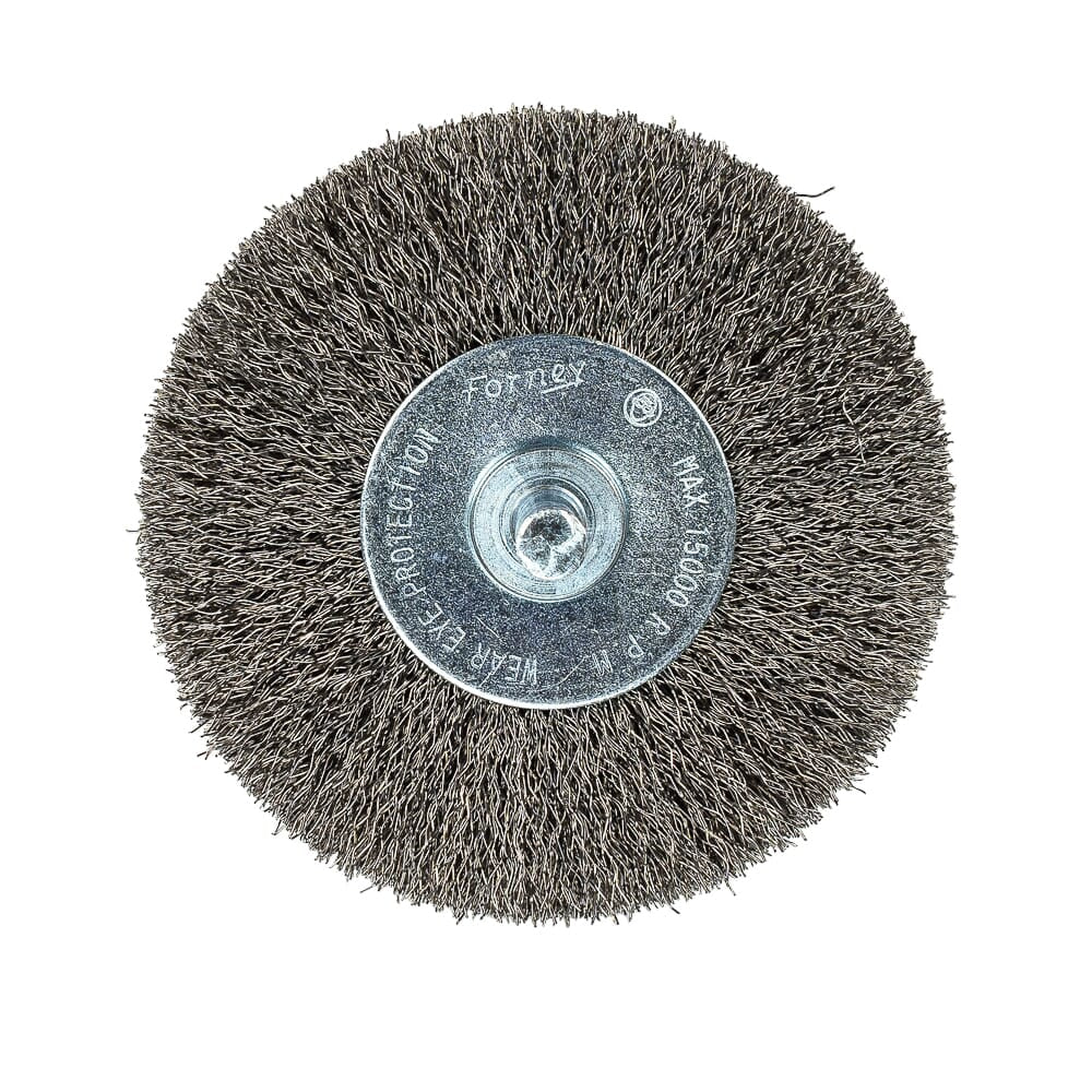 Command PRO Wire Wheel, Crimped, 3 in x .008 in x 1/4 in Shank, Bulk