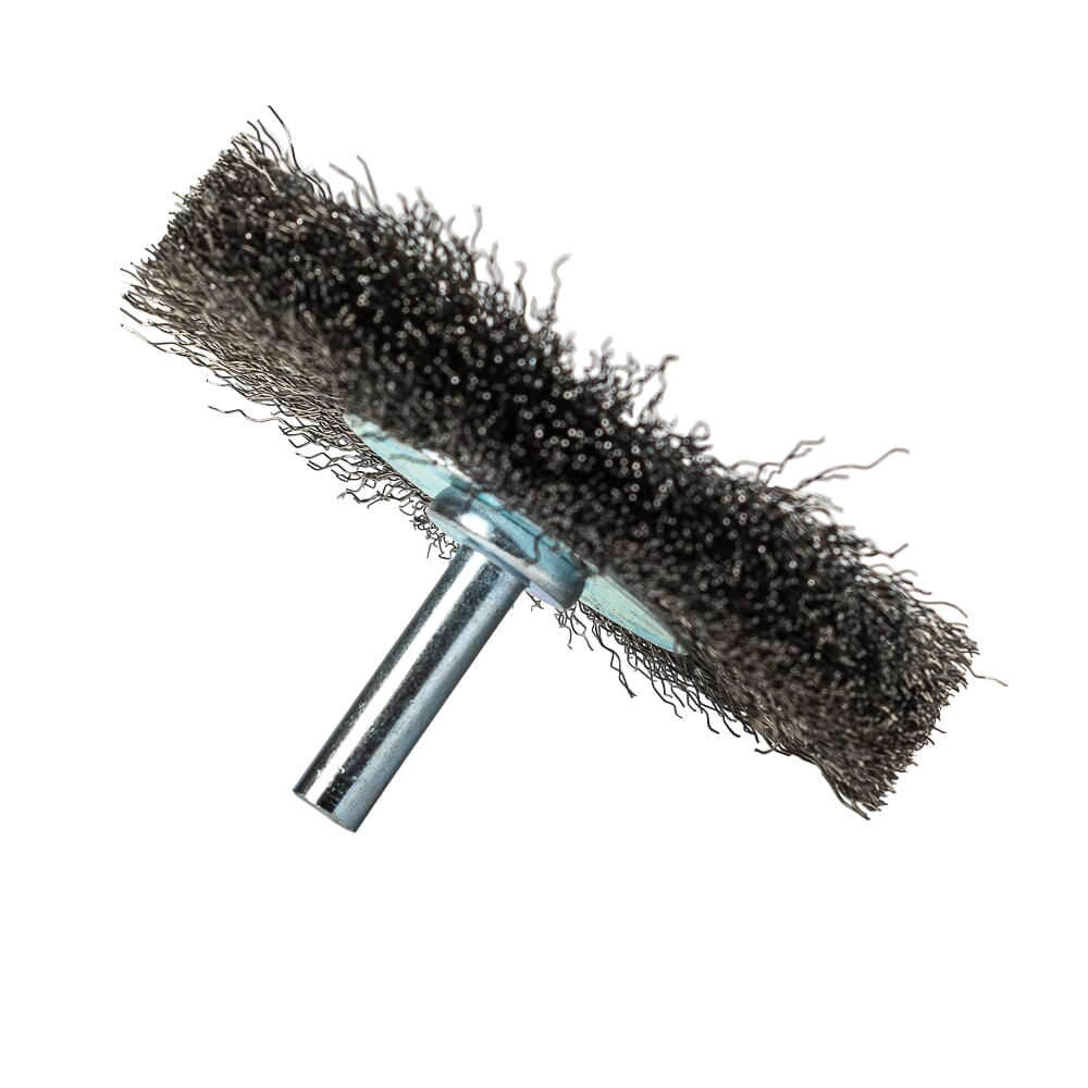 Command PRO Wire Wheel, Crimped, 3 in x .008 in x 1/4 in Shank, Bulk