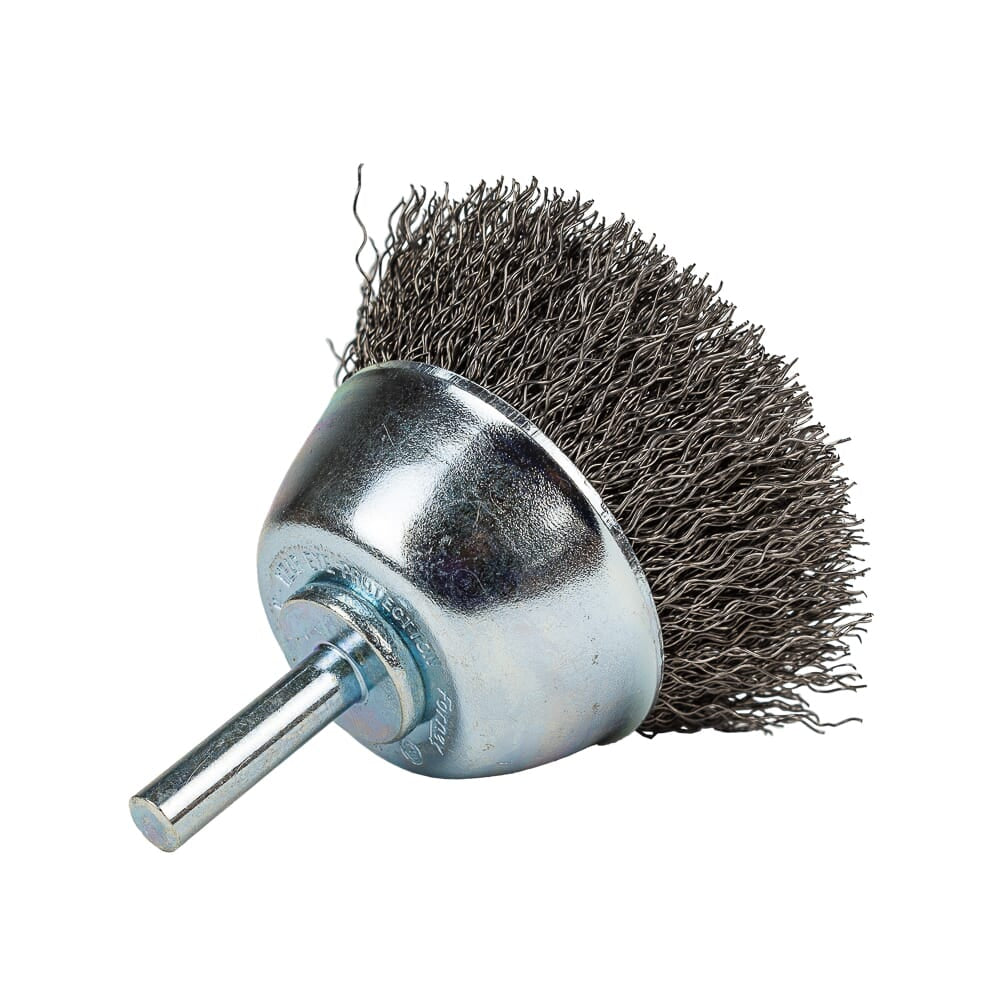 Command PRO Cup Brush Crimped, 2-1/2 in x .014 in x 1/4 in Shank, Bulk