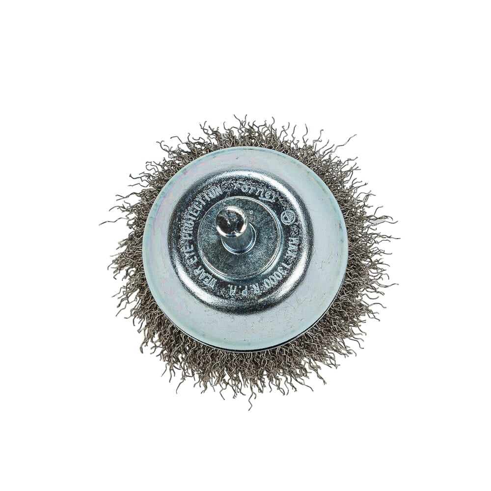 Command PRO Cup Brush Crimped, 2-1/2 in x .008 in x 1/4 in Shank, Bulk