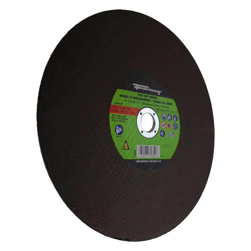 Cutting Wheel, Metal, Type 1, 12 in x 5/32 in x 1 in