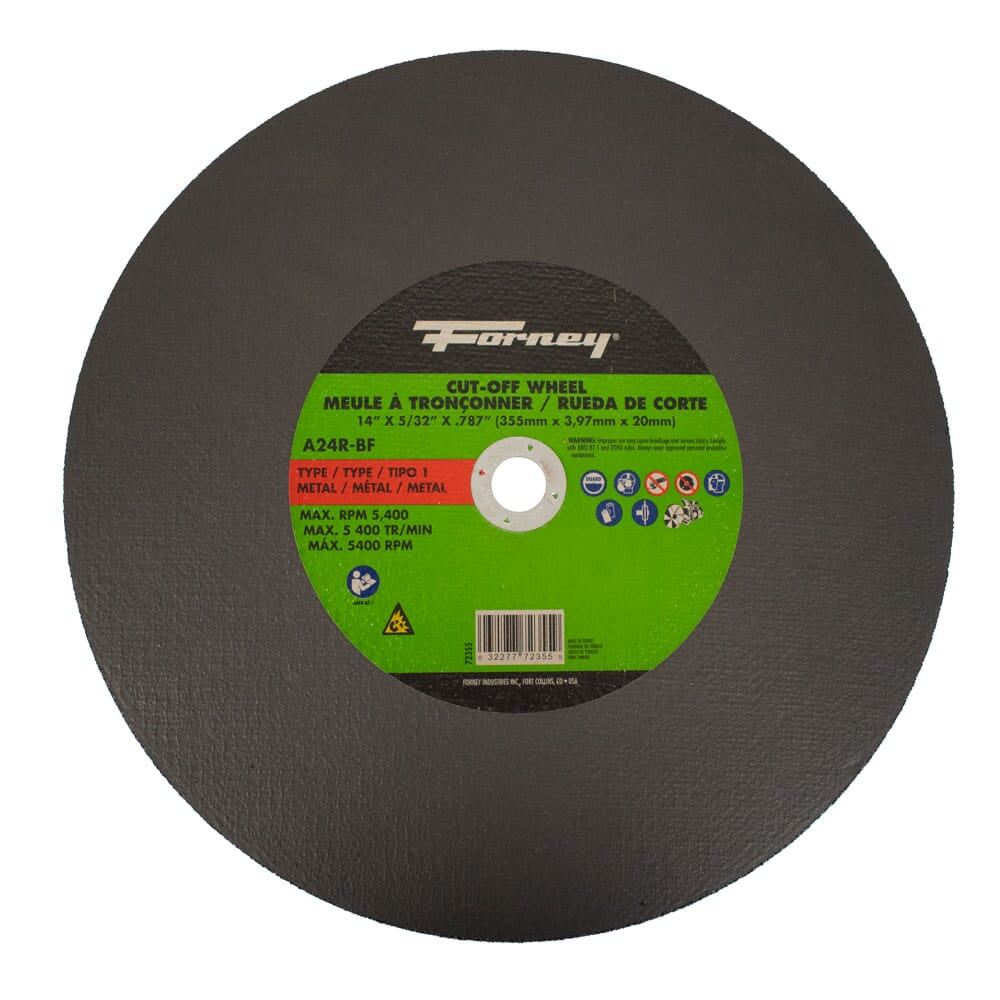 Cutting Wheel, Metal, Type 1, 14 in x 5/32 in x 20 mm