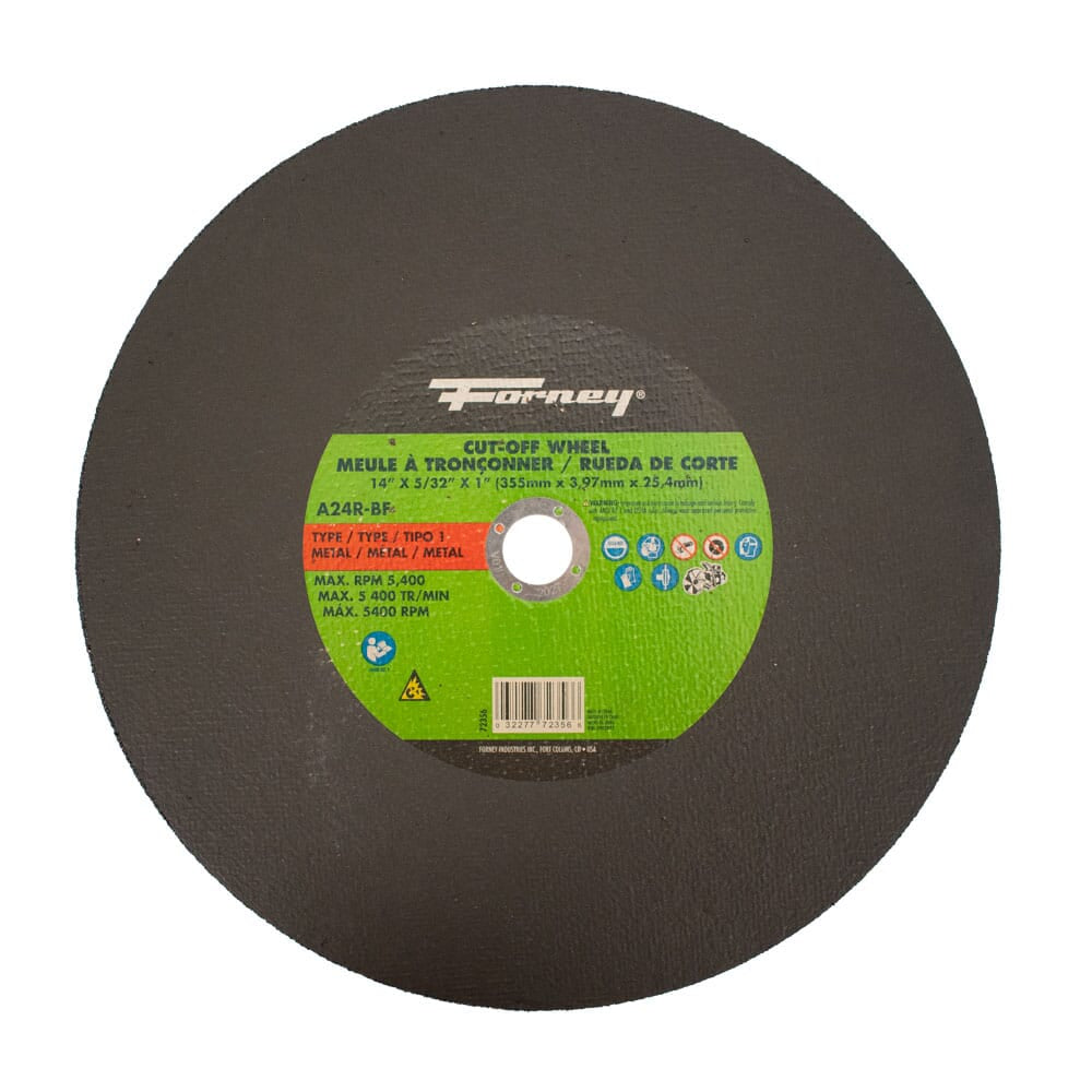 Cutting Wheel, Metal, Type 1, 14 in x 5/32 in x 1 in