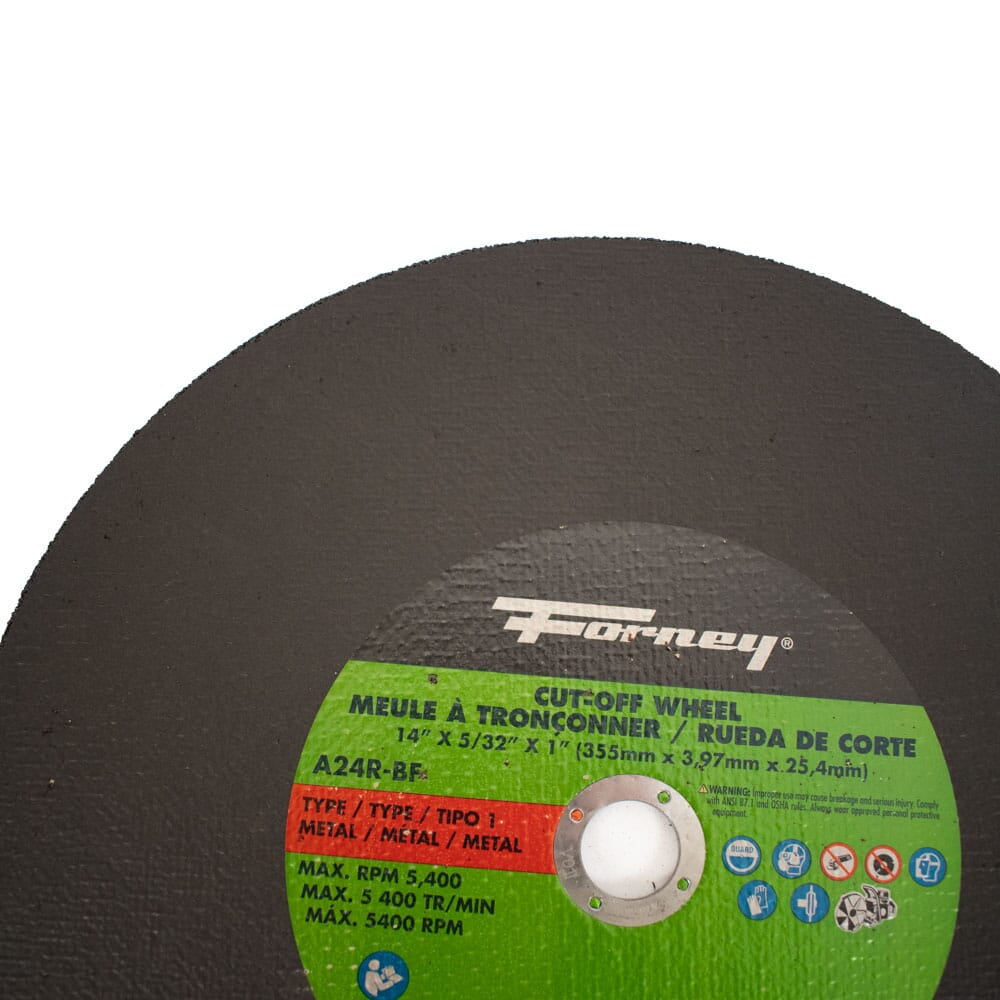 Cutting Wheel, Metal, Type 1, 14 in x 5/32 in x 1 in