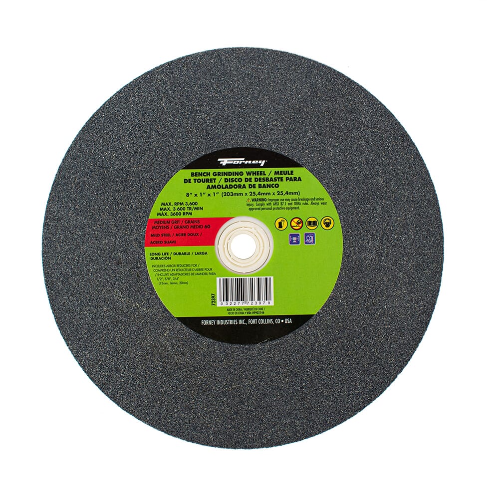 Bench Grinding Wheel, 8 in x 1 in x 1 in