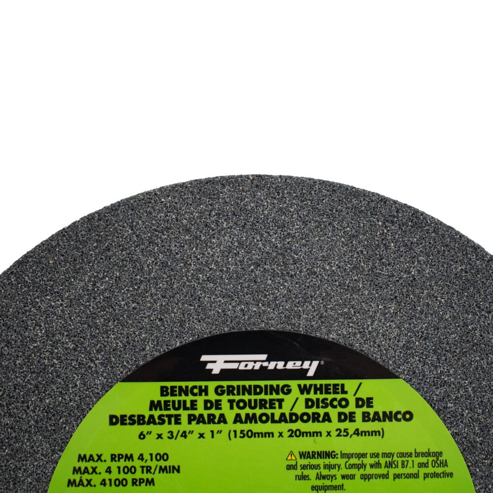 Bench Grinding Wheel, 6 in x 3/4 in x 1 in