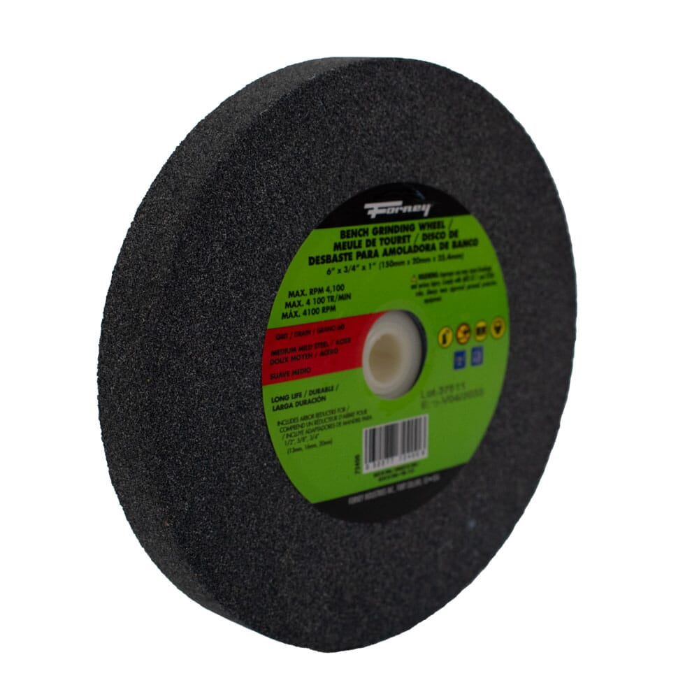 Bench Grinding Wheel, 6 in x 3/4 in x 1 in