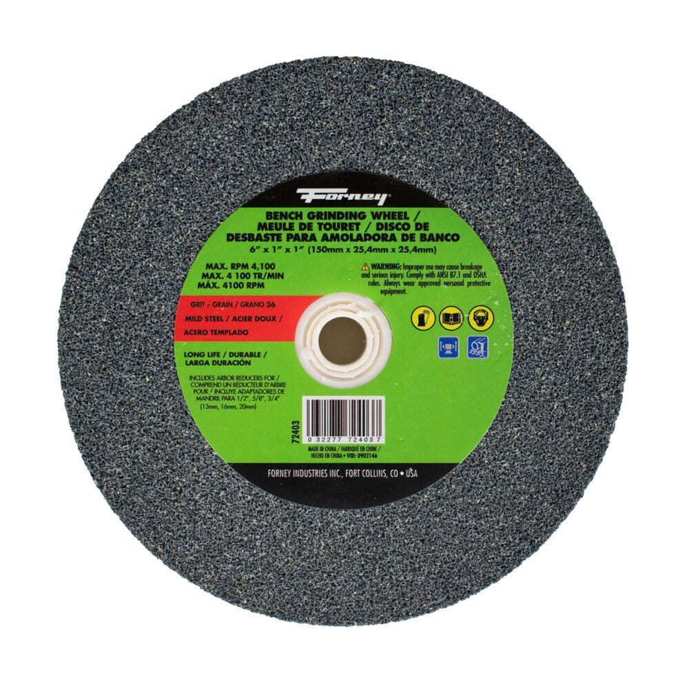 Bench Grinding Wheel, 6 in x 1 in x 1 in