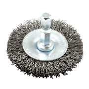 Wire Wheel, Crimped, 2 in x .012 in x 1/4 in Hex Shank