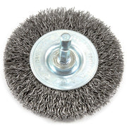 Wire Wheel, Crimped, 3 in x .012 in x 1/4 in Hex Shank