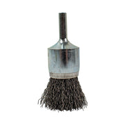 End Brush, Coarse Crimped Wire, 1" x .012" x 1/4" Rounded Shank