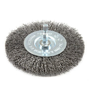 Wire Wheel, Crimped, 4 in x .012 in x 1/4 in Hex Shank