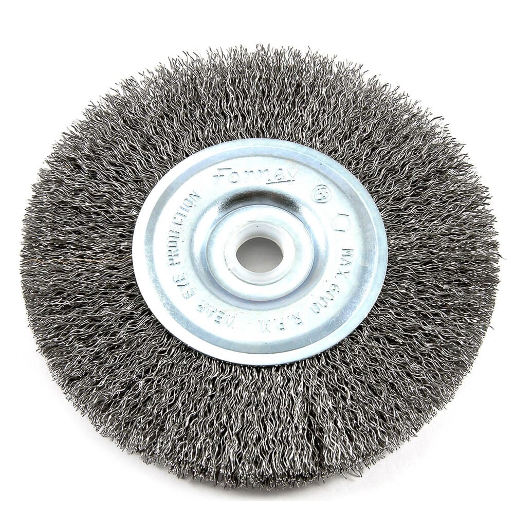 Wire Wheel Crimped, 5 in x .012 in x 1/2 in - 5/8 in Arbor