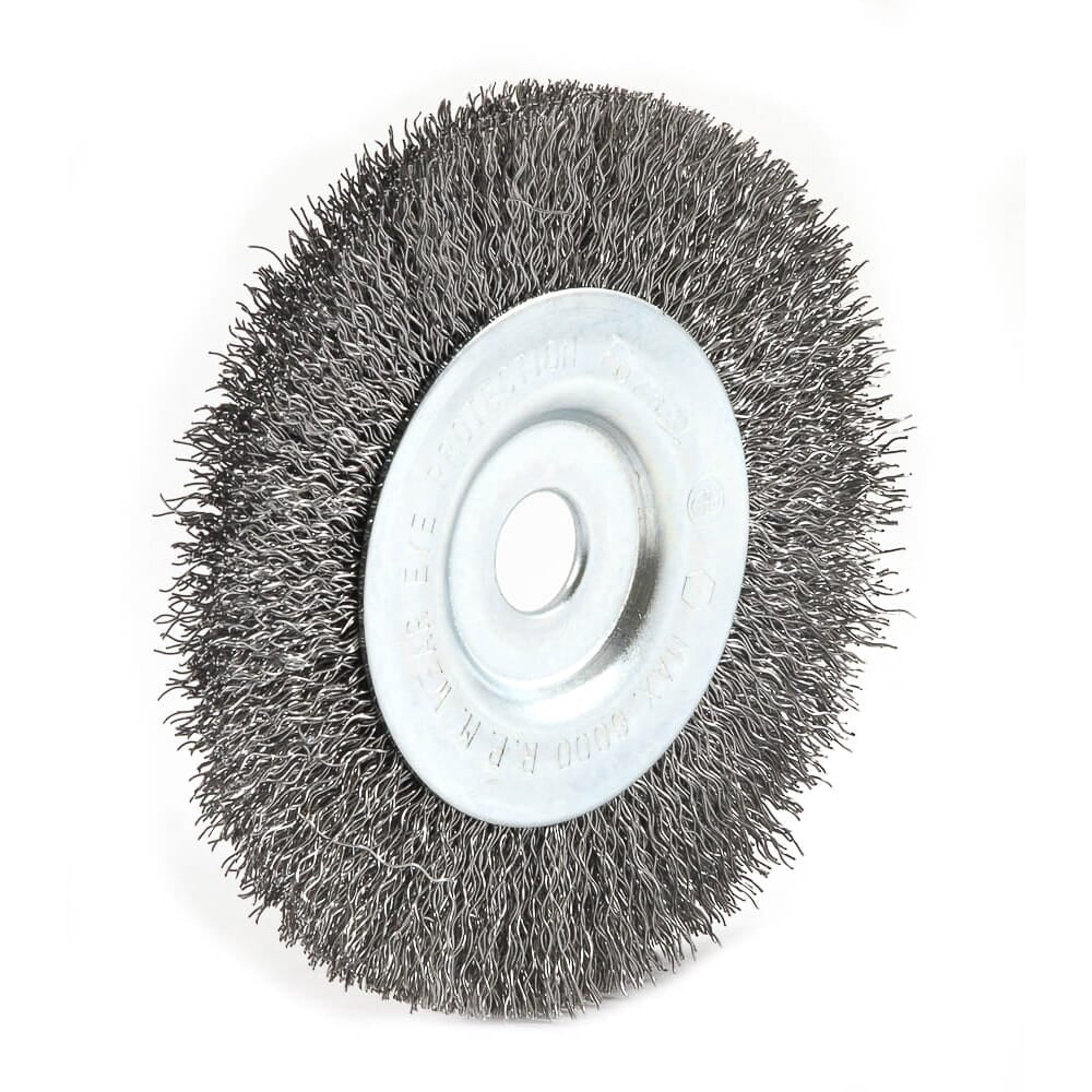 Wire Wheel Crimped, 4 in x .012 in x 1/2 in Arbor