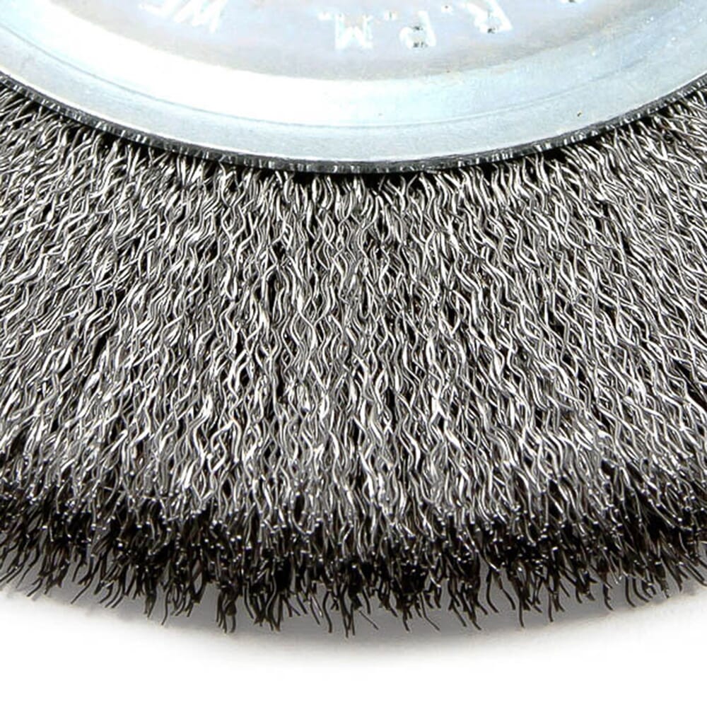 Wire Wheel Crimped, 5 in x .008 in x 1/2 in - 5/8 in Arbor