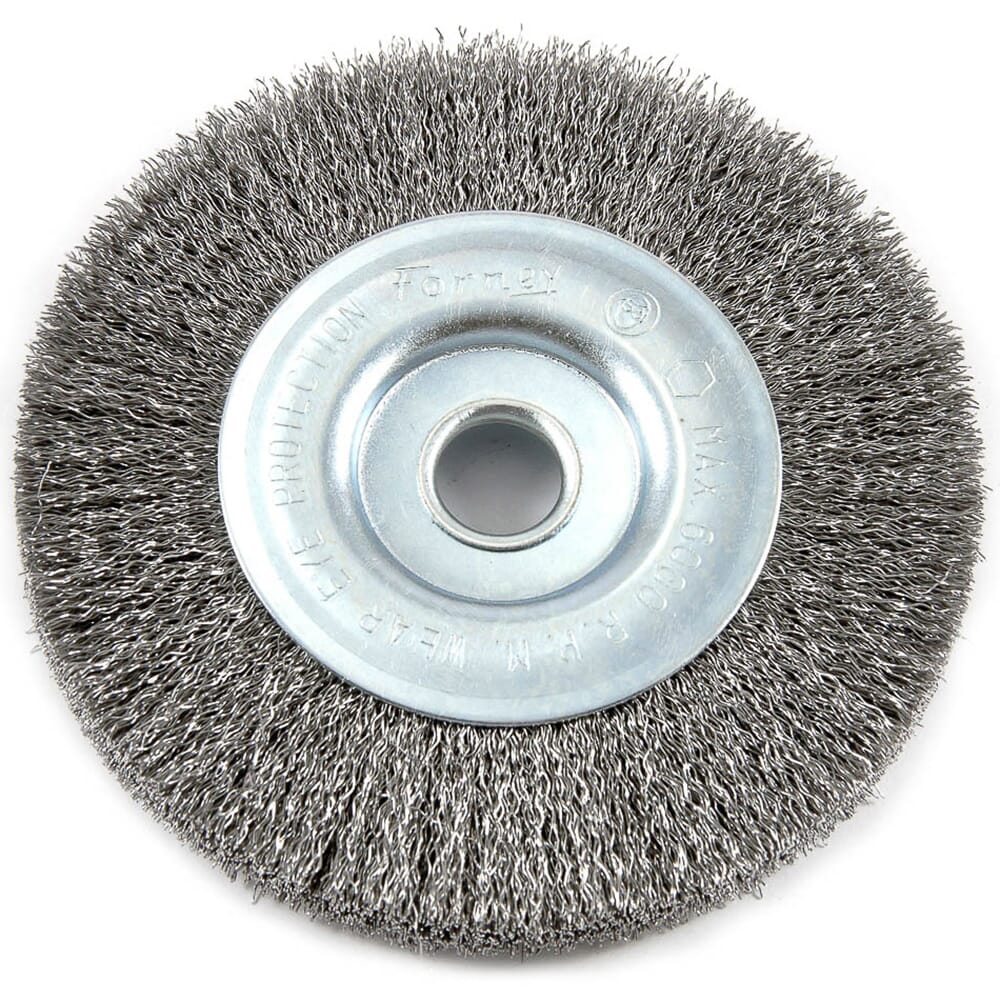 Wire Wheel Crimped, 4 in x .008 in x 1/2 in Arbor
