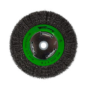 Wire Wheel, Crimped, 6 in x .014 in, Precision Face, x 1/2 in - 5/8 in Arbor
