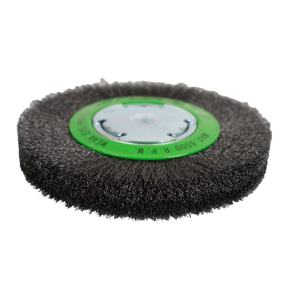 Wire Wheel Crimped, 6 in x .008 in x 1/2 in - 5/8 in Arbor