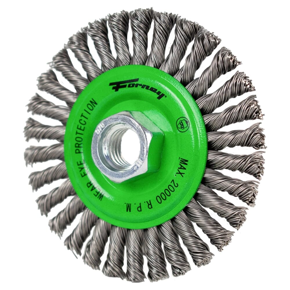 Wire Wheel, Stringer Bead, 4 in x .020 in x 5/8 in-11 Arbor