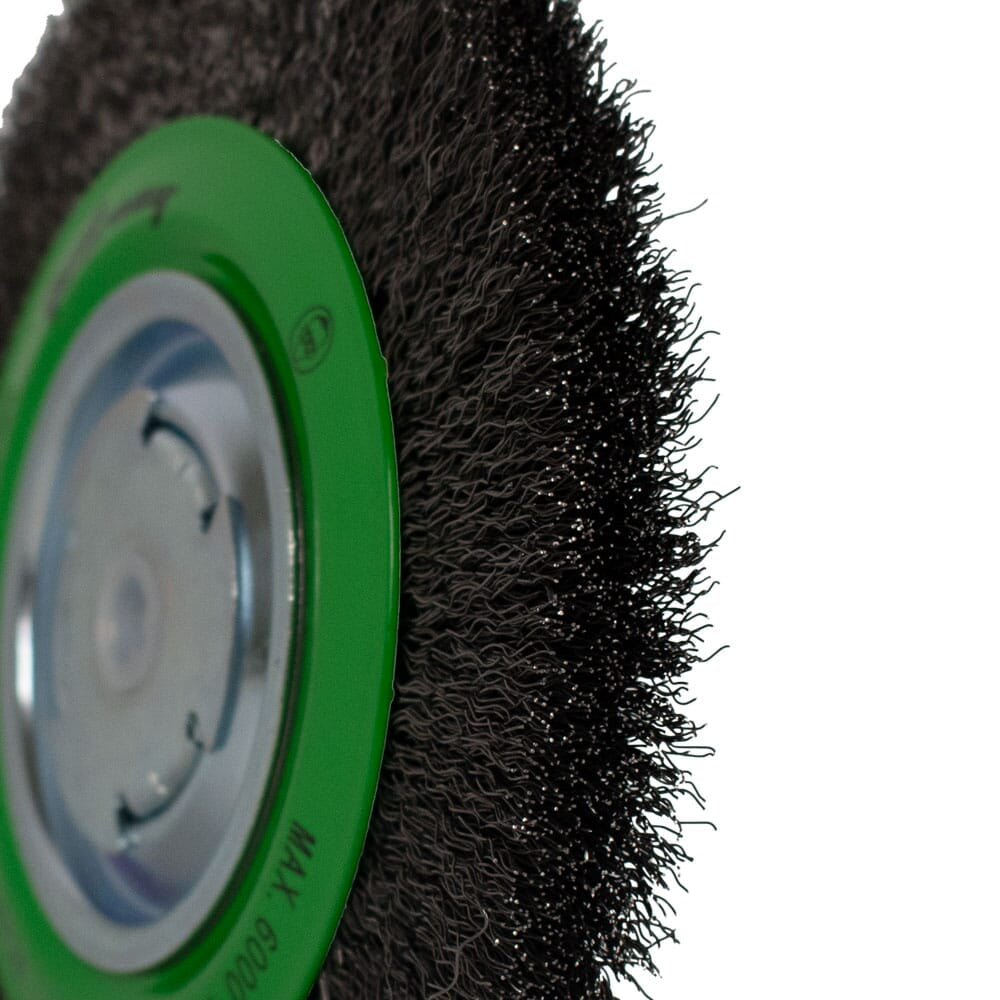 Wire Wheel, Crimped, 8 in x .014 in x 1/2 in - 5/8 in Arbor