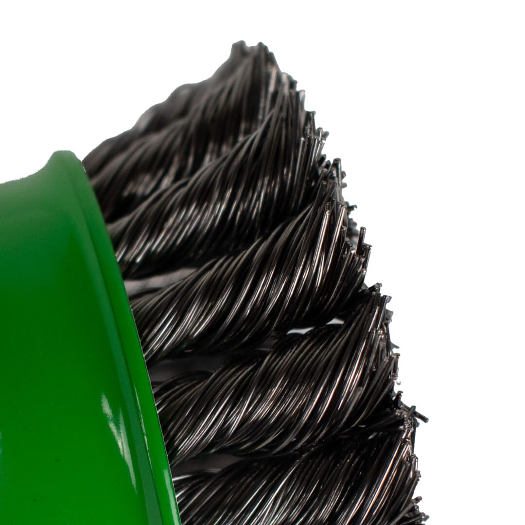 Cup Brush, Knotted, 2-3/4 in x .020 in x M10 x 1.25 Arbor