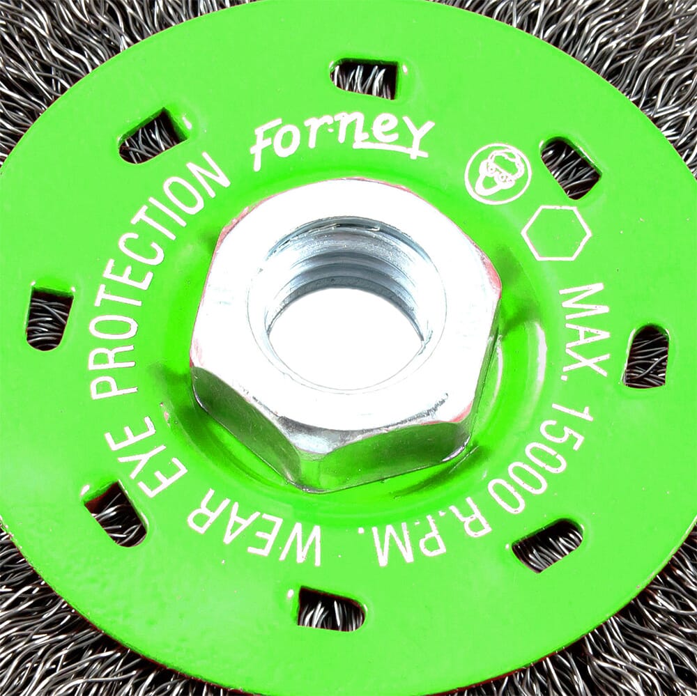 Wire Wheel, Crimped, 4 in x .012 in x 5/8 in-11 Arbor