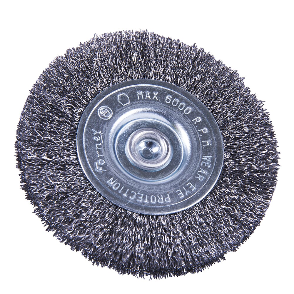 Wire Wheel Crimped, 3 in x .008 in x 1/4 in Hex Shank