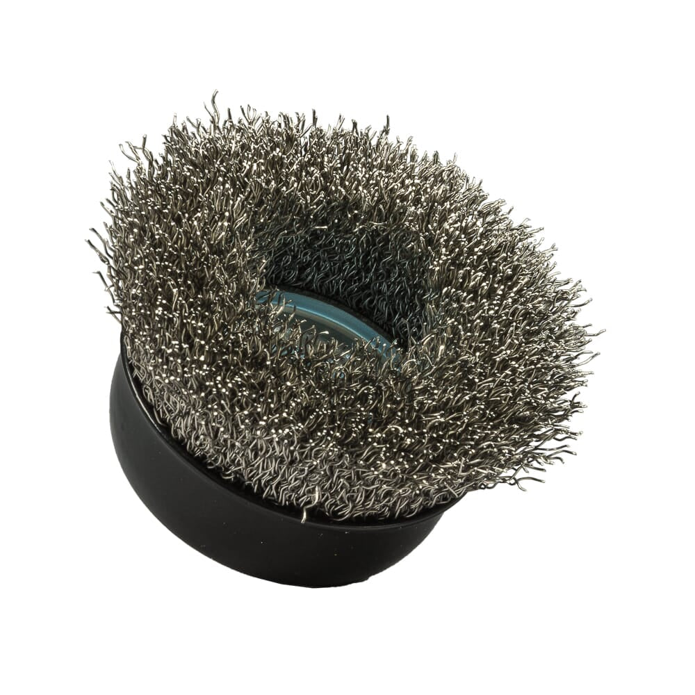 Command PRO Cup Brush, Crimped, Stainless Steel, 2-3/4 in x .014 in x 5/8 in-11