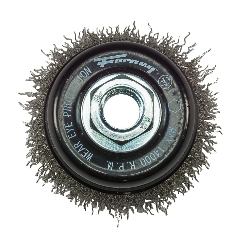 Command PRO Cup Brush, Crimped, Stainless Steel, 2-3/4 in x .014 in x 5/8 in-11