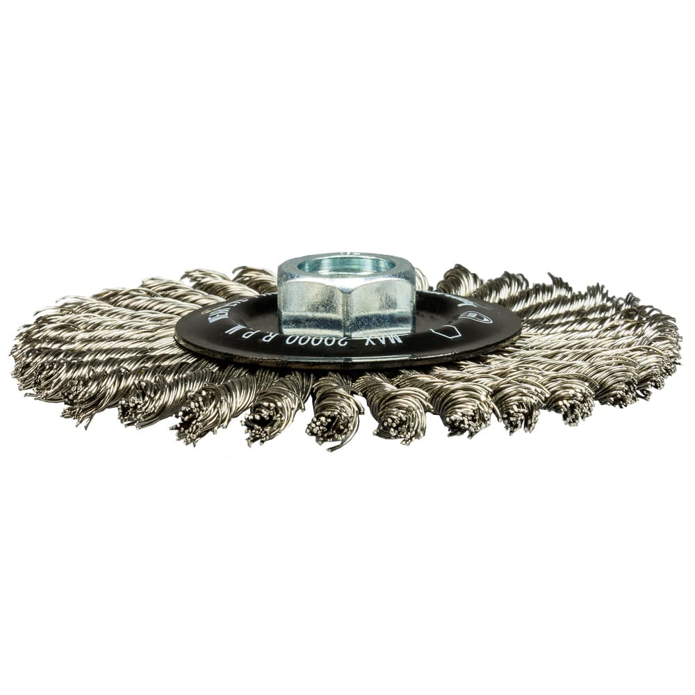 Command PRO Wire Wheel, Stringer Bead, Stainless Steel, 4 in x .020 in x 5/8 in-11