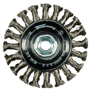 Command PRO Wire Wheel, Knotted, Stainless Steel, 4 in x .020 in x 5/8 in-11