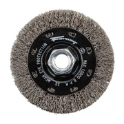 Command PRO Wire Wheel, Crimped, Stainless Steel, 4 in x .014 in x 5/8 in-11