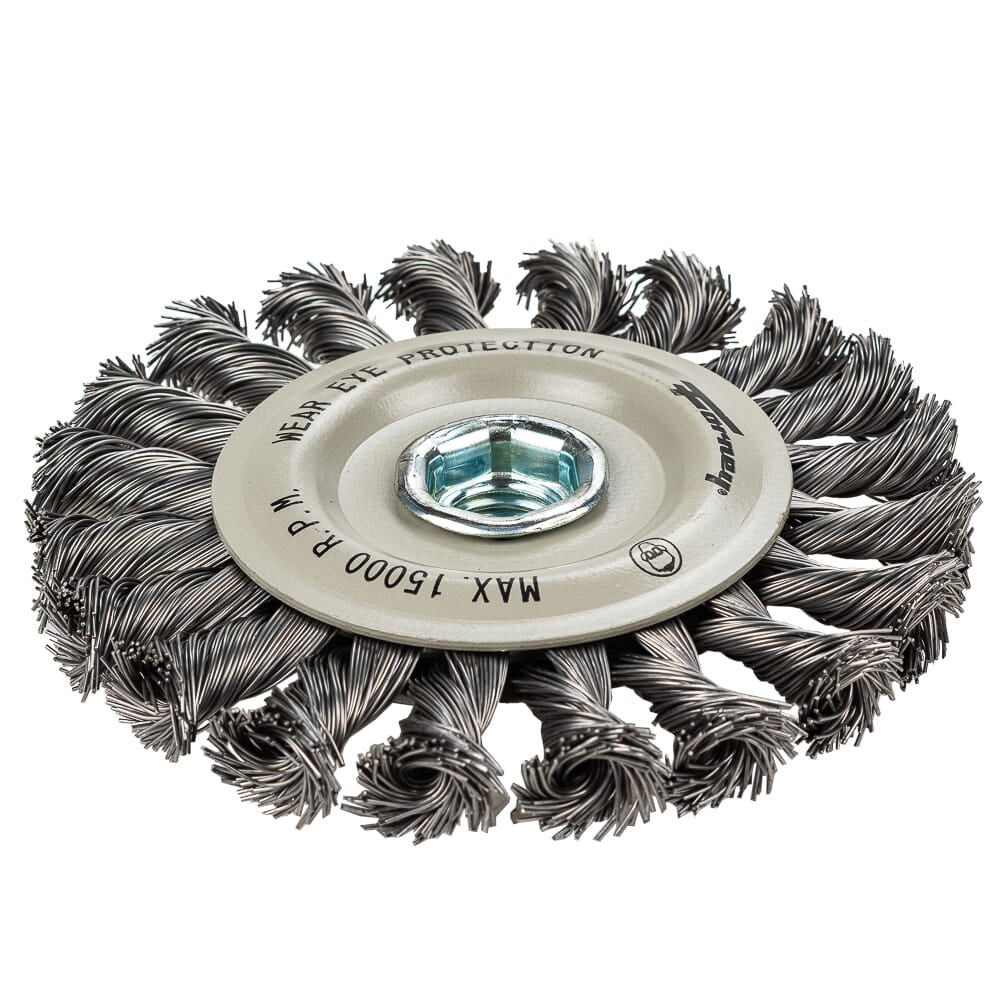 Command PRO Wire Wheel, Knotted, 4-1/2 in x .020 in x 5/8 in-11