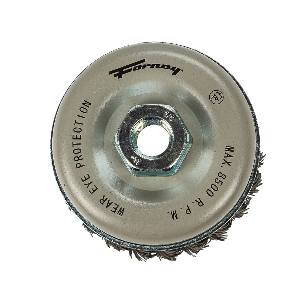 Command PRO Cup Brush, Knotted with Bridle, 4 in x .020 in x 5/8 in-11