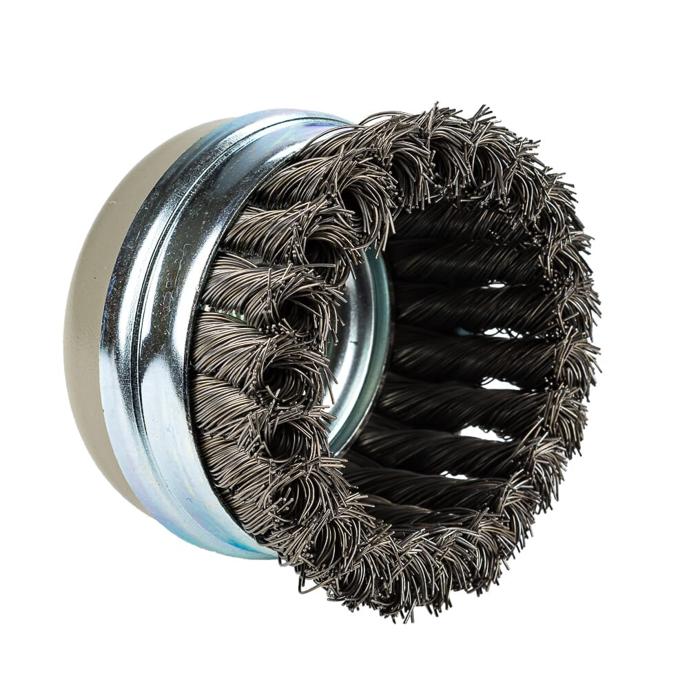 Command PRO Cup Brush, Knotted with Bridle, 4 in x .020 in x 5/8 in-11