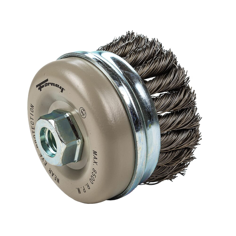 Command PRO Cup Brush, Knotted with Bridle, 4 in x .020 in x 5/8 in-11