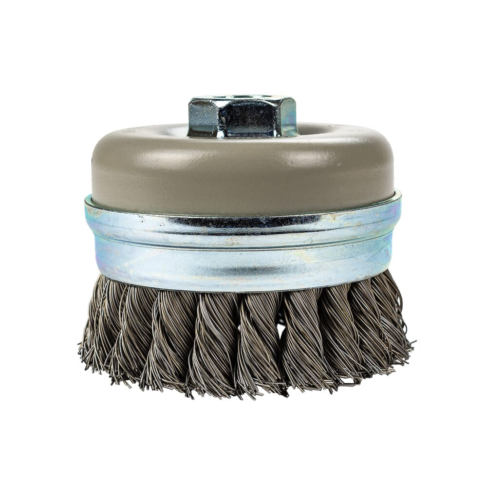 Command PRO Cup Brush, Knotted with Bridle, 4 in x .020 in x 5/8 in-11