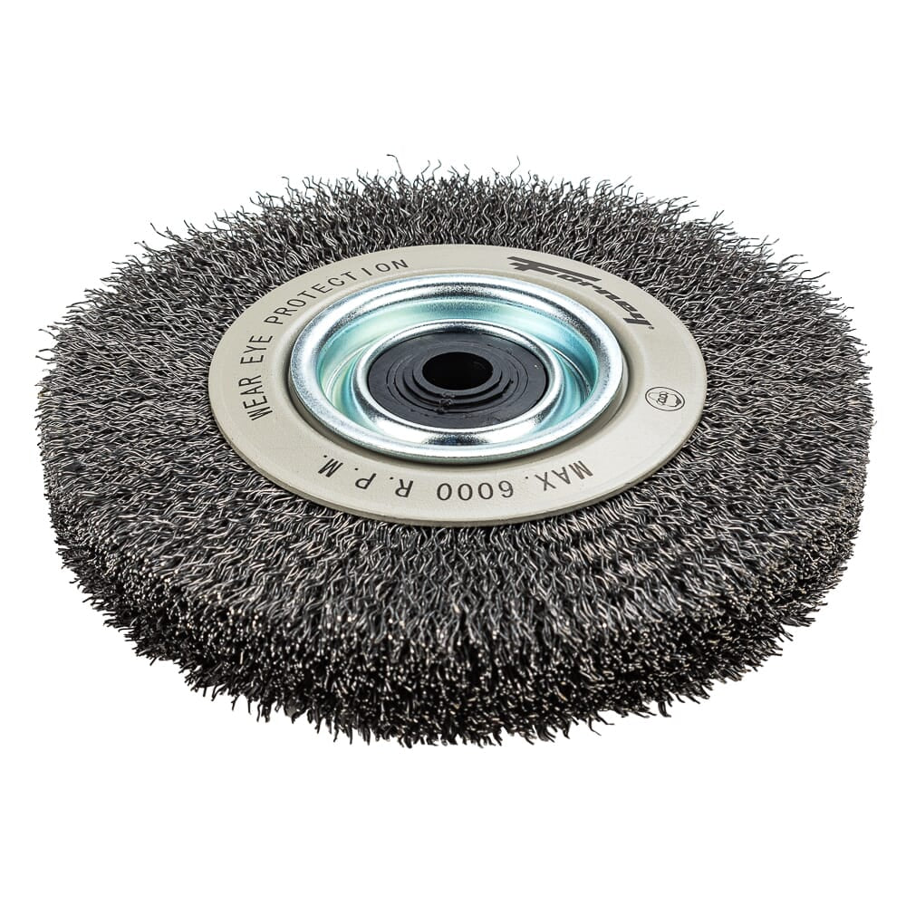 Command PRO Wire Wheel, Crimped, 6 in x .014 in x 1/2 in - 5/8 in
