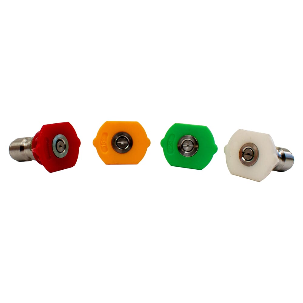 Spray Nozzle Assortment, 0, 15, 25, 40 Degrees, 4-Pack