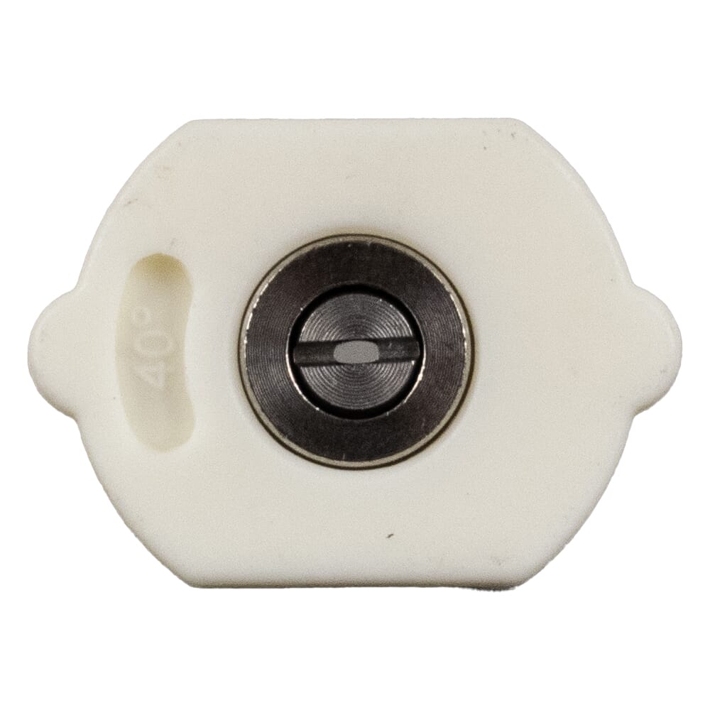 Quick Connect Washing Nozzle, 40 Degree, 4.0 Orifice, White