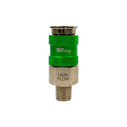 High Flow Style Coupler, 1/4 in x 1/4 in Male NPT