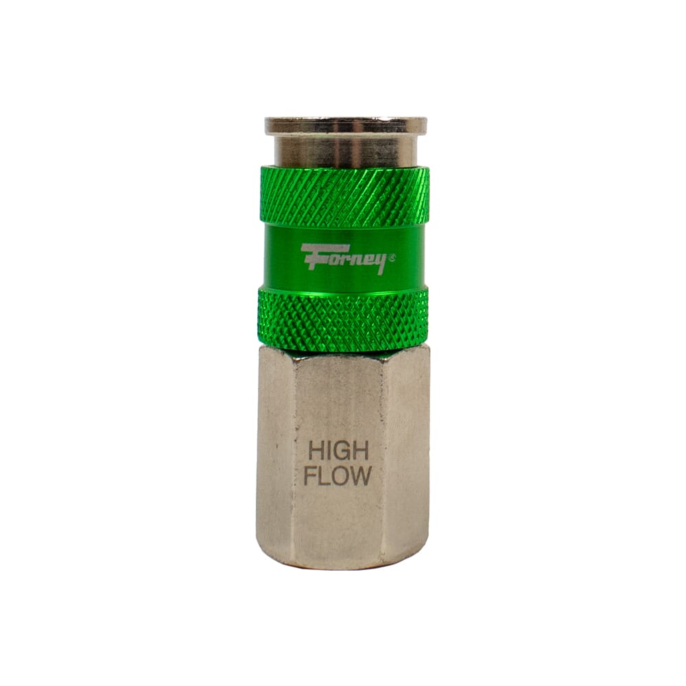 High Flow Style Coupler, 1/4 in x 1/4 in Female NPT